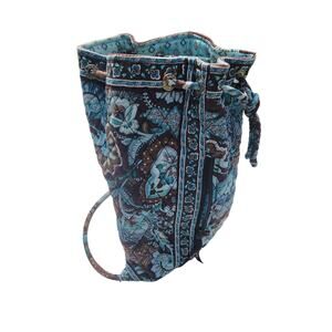 Java Blue Backpack Vera Bradley Drawstring Backpack Knitting Cinch Bag Retired